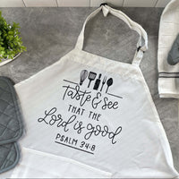 Taste and See that the Lord is Good | Apron | Ps. 34:8 |