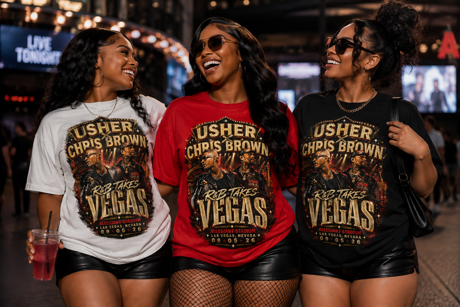 R&B Takes Vegas Concert Tee | Usher × Chris Brown