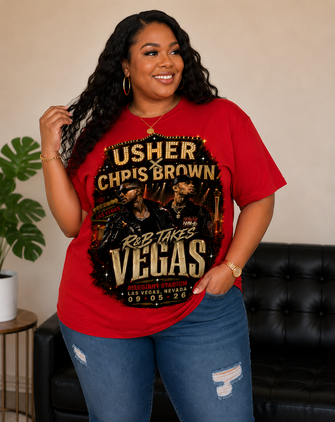 R&B Takes Vegas Concert Tee | Usher × Chris Brown
