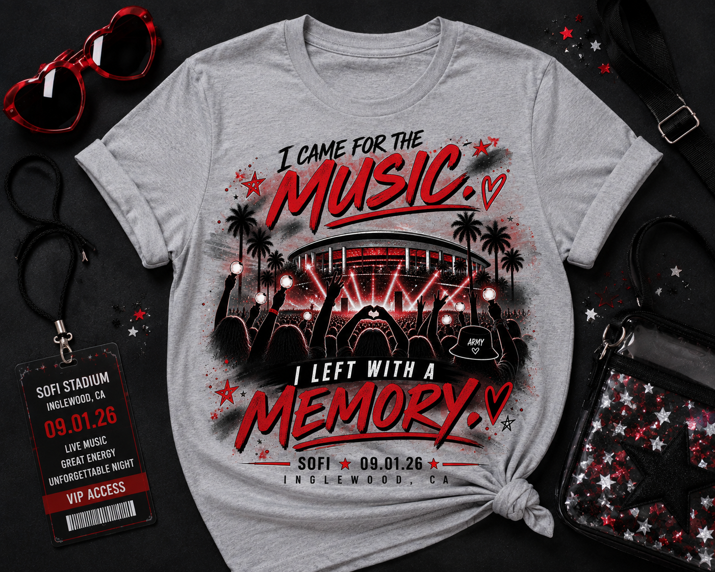 I Came for the Music | Gray | Concert Keepsake Tee